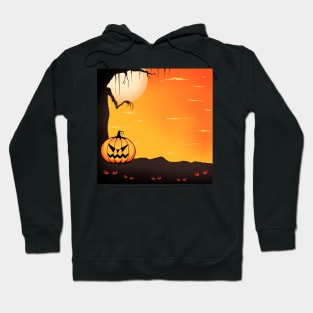 halloween background with pumpkin Hoodie